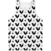 Polka Dot Rooster Pattern Print Men's Tank Top