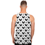 Polka Dot Rooster Pattern Print Men's Tank Top