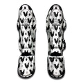 Polka Dot Rooster Pattern Print Muay Thai Shin Guards