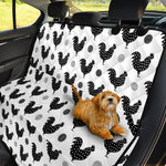 Polka Dot Rooster Pattern Print Pet Car Back Seat Cover