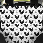 Polka Dot Rooster Pattern Print Pet Car Back Seat Cover