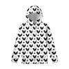 Polka Dot Rooster Pattern Print Pullover Hoodie