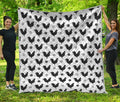 Polka Dot Rooster Pattern Print Quilt