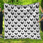 Polka Dot Rooster Pattern Print Quilt