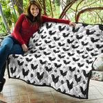 Polka Dot Rooster Pattern Print Quilt