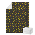 Polka Dot Sunflower Pattern Print Blanket