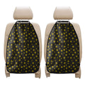 Polka Dot Sunflower Pattern Print Car Seat Organizers
