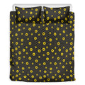 Polka Dot Sunflower Pattern Print Duvet Cover Bedding Set