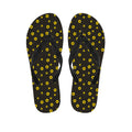 Polka Dot Sunflower Pattern Print Flip Flops
