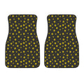 Polka Dot Sunflower Pattern Print Front Car Floor Mats