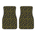 Polka Dot Sunflower Pattern Print Front Car Floor Mats