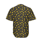 Polka Dot Sunflower Pattern Print Men's Baseball Jersey