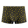 Polka Dot Sunflower Pattern Print Men's Boxer Briefs