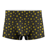 Polka Dot Sunflower Pattern Print Men's Boxer Briefs