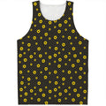 Polka Dot Sunflower Pattern Print Men's Tank Top