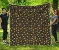 Polka Dot Sunflower Pattern Print Quilt