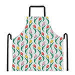 Polygon Tulip Pattern Print Apron