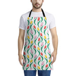 Polygon Tulip Pattern Print Apron