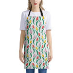 Polygon Tulip Pattern Print Apron