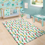 Polygon Tulip Pattern Print Area Rug