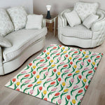 Polygon Tulip Pattern Print Area Rug