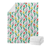 Polygon Tulip Pattern Print Blanket