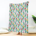 Polygon Tulip Pattern Print Blanket