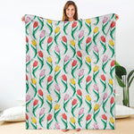 Polygon Tulip Pattern Print Blanket