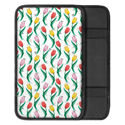 Polygon Tulip Pattern Print Car Center Console Cover