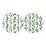 Polygon Tulip Pattern Print Car Coasters