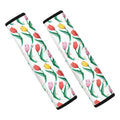 Polygon Tulip Pattern Print Car Seat Belt Covers