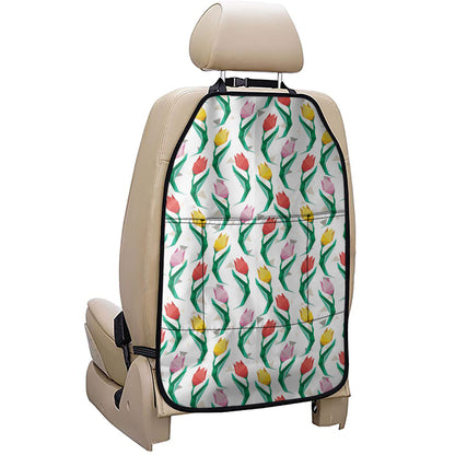Polygon Tulip Pattern Print Car Seat Organizers