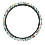 Polygon Tulip Pattern Print Car Steering Wheel Cover