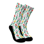 Polygon Tulip Pattern Print Crew Socks