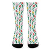 Polygon Tulip Pattern Print Crew Socks