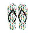 Polygon Tulip Pattern Print Flip Flops