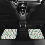 Polygon Tulip Pattern Print Front and Back Car Floor Mats