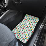 Polygon Tulip Pattern Print Front and Back Car Floor Mats