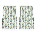 Polygon Tulip Pattern Print Front Car Floor Mats