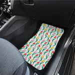 Polygon Tulip Pattern Print Front Car Floor Mats