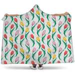 Polygon Tulip Pattern Print Hooded Blanket