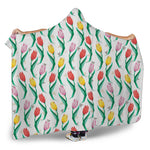 Polygon Tulip Pattern Print Hooded Blanket