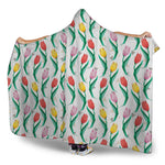 Polygon Tulip Pattern Print Hooded Blanket