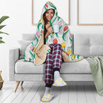 Polygon Tulip Pattern Print Hooded Blanket