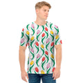 Polygon Tulip Pattern Print Men's T-Shirt