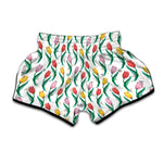 Polygon Tulip Pattern Print Muay Thai Boxing Shorts