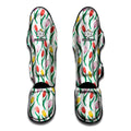 Polygon Tulip Pattern Print Muay Thai Shin Guards
