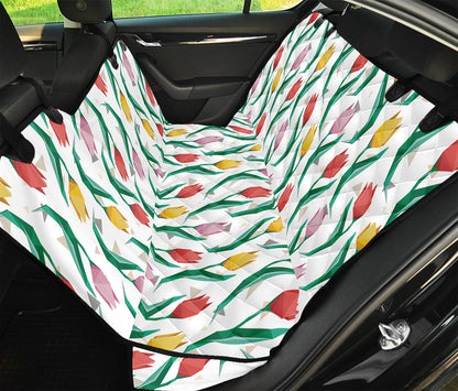 Polygon Tulip Pattern Print Pet Car Back Seat Cover