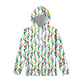 Polygon Tulip Pattern Print Pullover Hoodie