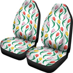 Polygon Tulip Pattern Print Universal Fit Car Seat Covers